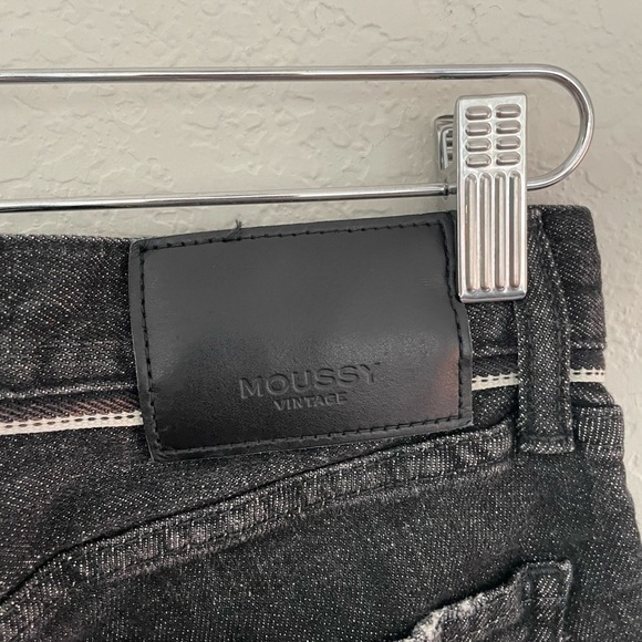 Moussy Vintage Checotah Distressed Skinny Jeans in Black Size 26 - Picture 3 of 13